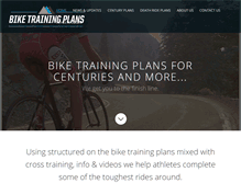 Tablet Screenshot of biketrainingplans.com